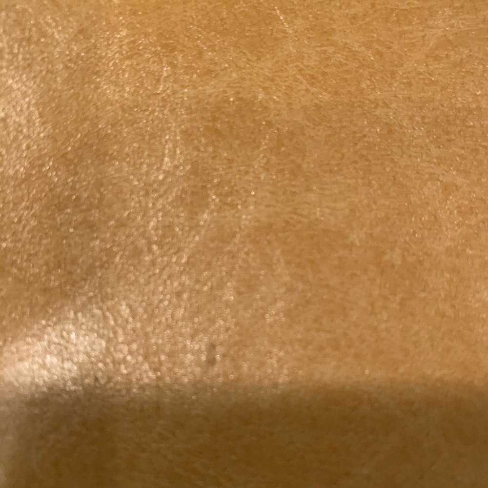 Sabina New York Beige Gold Tone Leather Shoulder Handbag Floral Lining - Picture 8 of 10